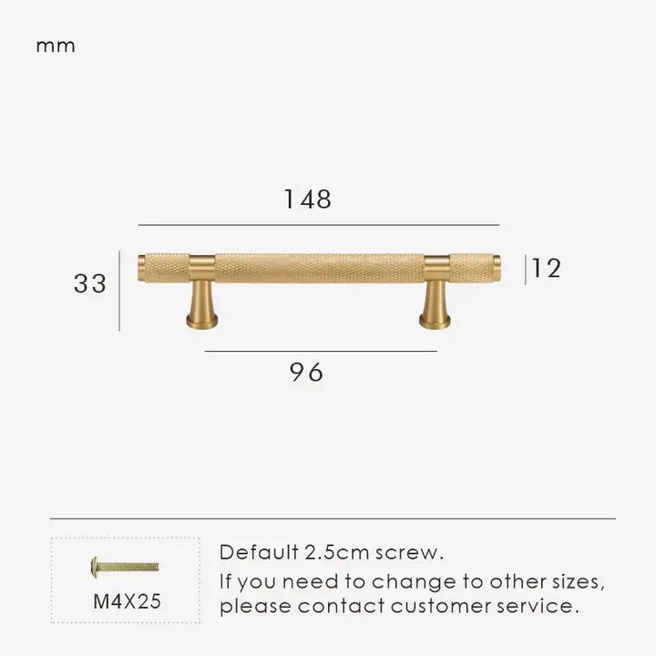 HEXIRA Brass Knurled Kitchen & Cabinet Handles. Premium cabinet handle. Suitable for kitchen handle, wardrobe, drawer and Cupboard.