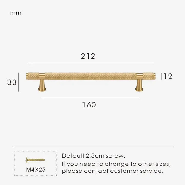 HEXIRA Brass Knurled Kitchen & Cabinet Handles. Premium cabinet handle. Suitable for kitchen handle, wardrobe, drawer and Cupboard.