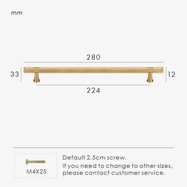 HEXIRA Brass Knurled Kitchen & Cabinet Handles. Premium cabinet handle. Suitable for kitchen handle, wardrobe, drawer and Cupboard.