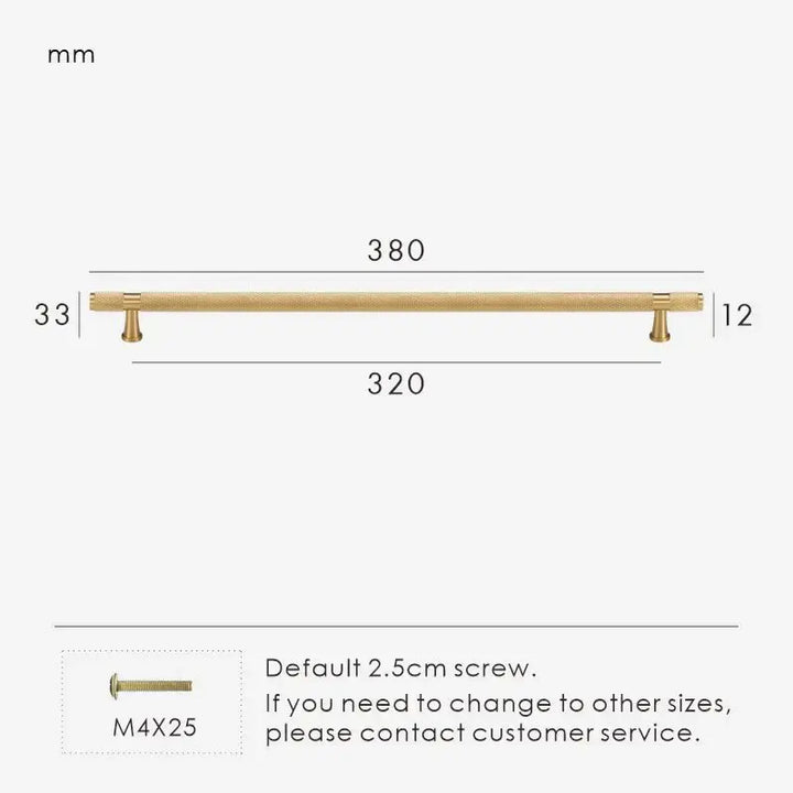 HEXIRA Brass Knurled Kitchen & Cabinet Handles. Premium cabinet handle. Suitable for kitchen handle, wardrobe, drawer and Cupboard.