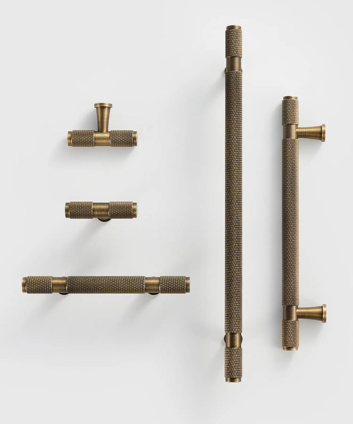 HEXIRA Brass Knurled Kitchen & Cabinet Handles. Premium cabinet handle. Suitable for kitchen handle, wardrobe, drawer and Cupboard.