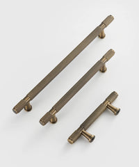 HEXIRA Brass Knurled Kitchen & Cabinet Handles
