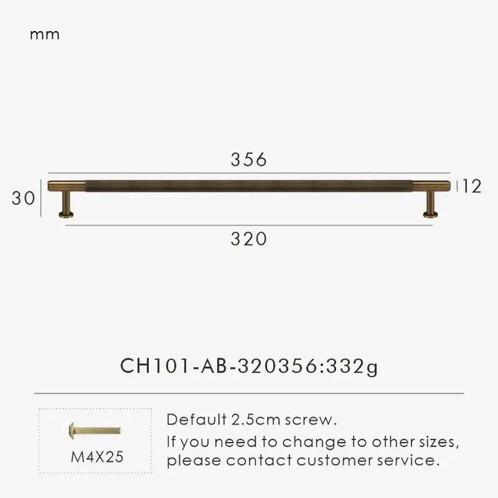 MAGNILA Solid Brass Kitchen, Cabinet, cupboard and wardrobe Handles - Antique Brass, 356 mm