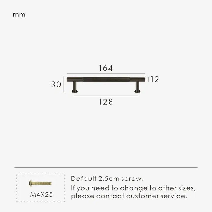 MAGNILA Solid Brass Kitchen, Cabinet, cupboard and wardrobe Handles - Dark Grey, 164 mm