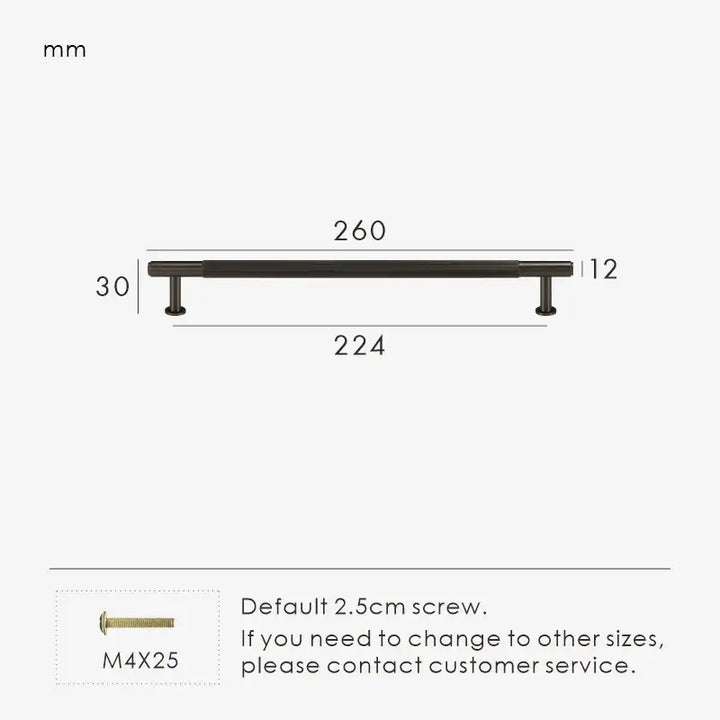 MAGNILA Solid Brass Kitchen, Cabinet, cupboard and wardrobe Handles - Dark Grey, 260 mm
