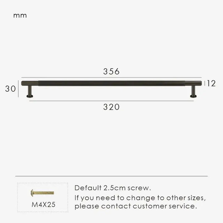 MAGNILA Solid Brass Kitchen, Cabinet, cupboard and wardrobe Handles - Dark Grey, 356 mm