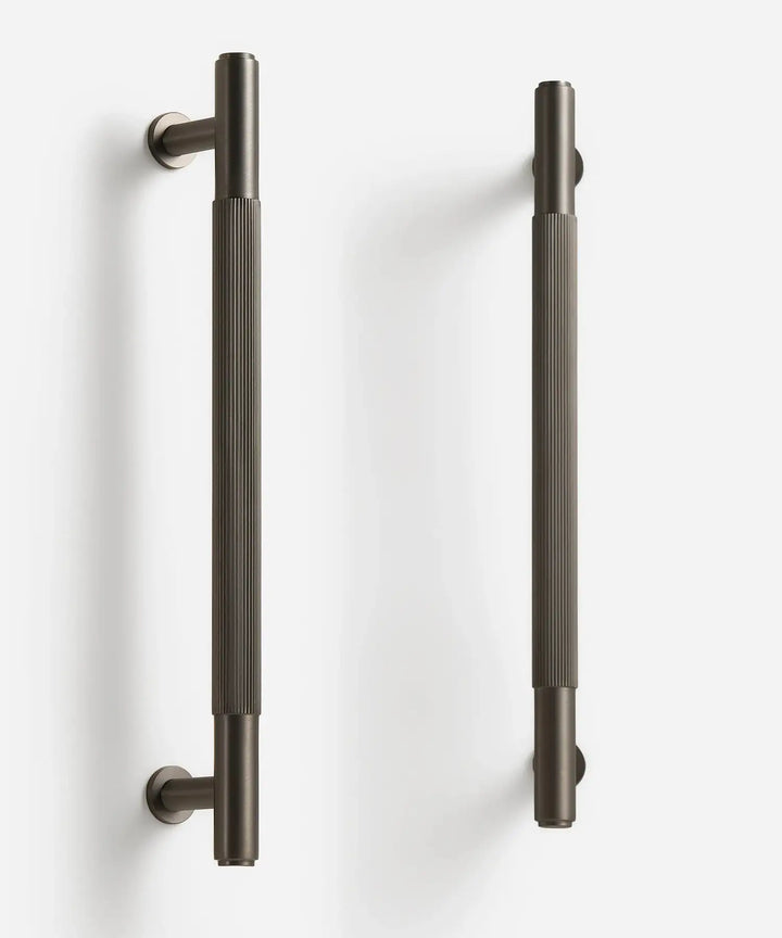 MAGNILA Solid Brass Kitchen, Cabinet, cupboard and wardrobe Handles - Dark Grey