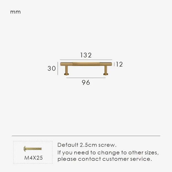 MAGNILA Solid Brass Kitchen, Cabinet, cupboard and wardrobe Handles - Satin Brass, 132 mm
