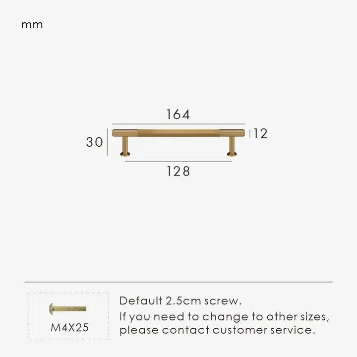 MAGNILA Solid Brass Kitchen, Cabinet, cupboard and wardrobe Handles - Satin Brass, 164 mm