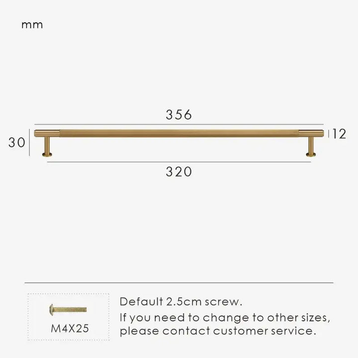 MAGNILA Solid Brass Kitchen, Cabinet, cupboard and wardrobe Handles - Satin Brass, 1356 mm