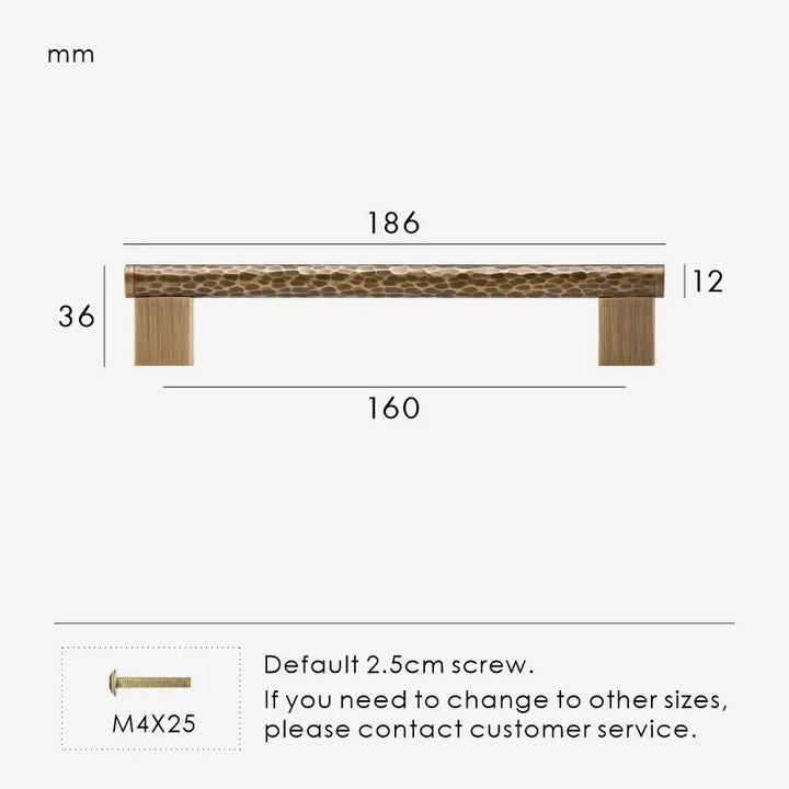 MARRA Brass Hammered Kitchen & Cabinet Handles, premium drawer handle. Premium cabinet handle. Suitable for kitchen handle, wardrobe, drawer and Cupboard.