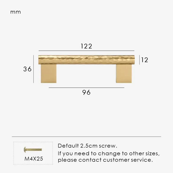 MARRA Brass Hammered Kitchen & Cabinet Handles, premium drawer handle. Premium cabinet handle. Suitable for kitchen handle, wardrobe, drawer and Cupboard.