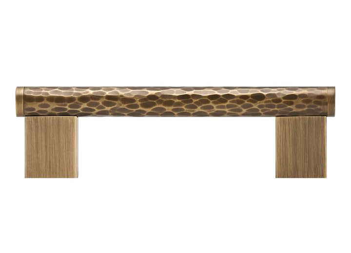 MARRA Brass Hammered Kitchen & Cabinet Handles, premium drawer handle. Premium cabinet handle. Suitable for kitchen handle, wardrobe, drawer and Cupboard.