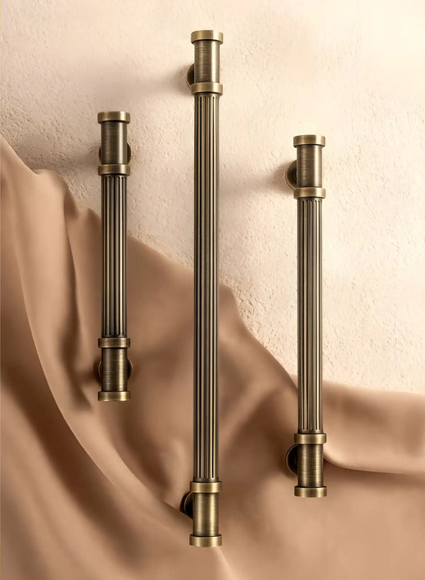 MONARCH Antique Brass Kitchen & Cabinet Handles, beautiful premium kitchen, cabinet and wardrobe handles.