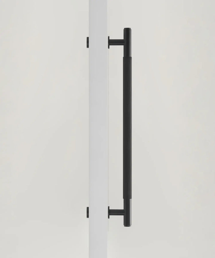 NIVA Solid Brass Door Pull Handle, premium door pull handles for wooden and glass door - Matt Black