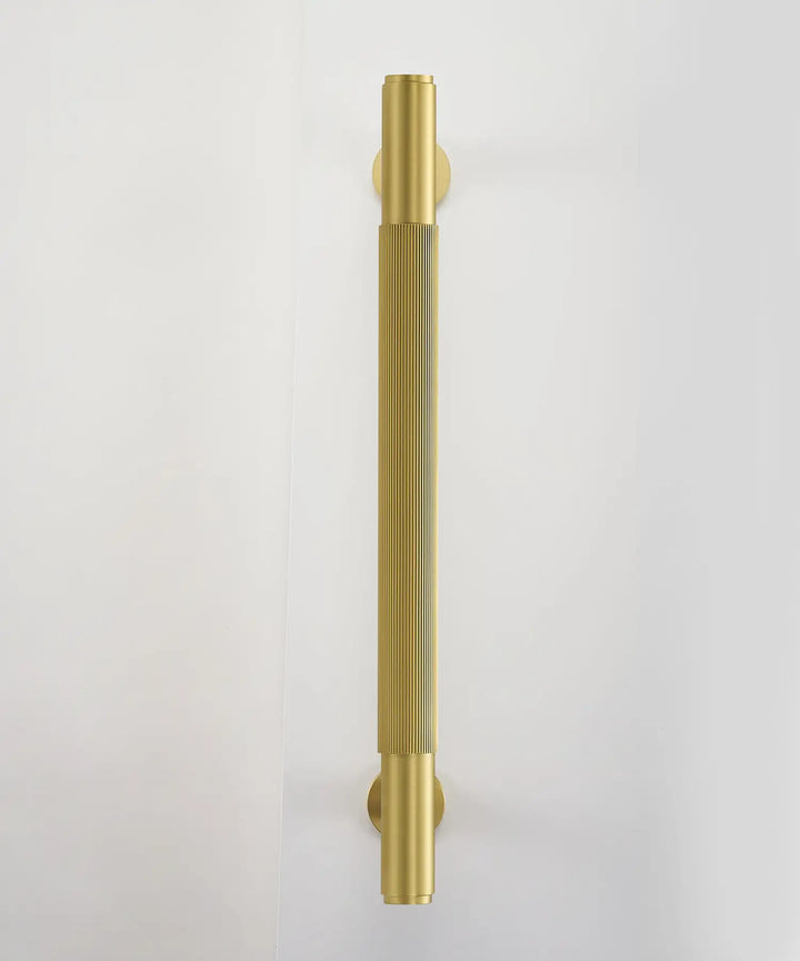 NIVA Solid Brass Door Pull Handle, premium door pull handles for wooden and glass door - Satin Brass