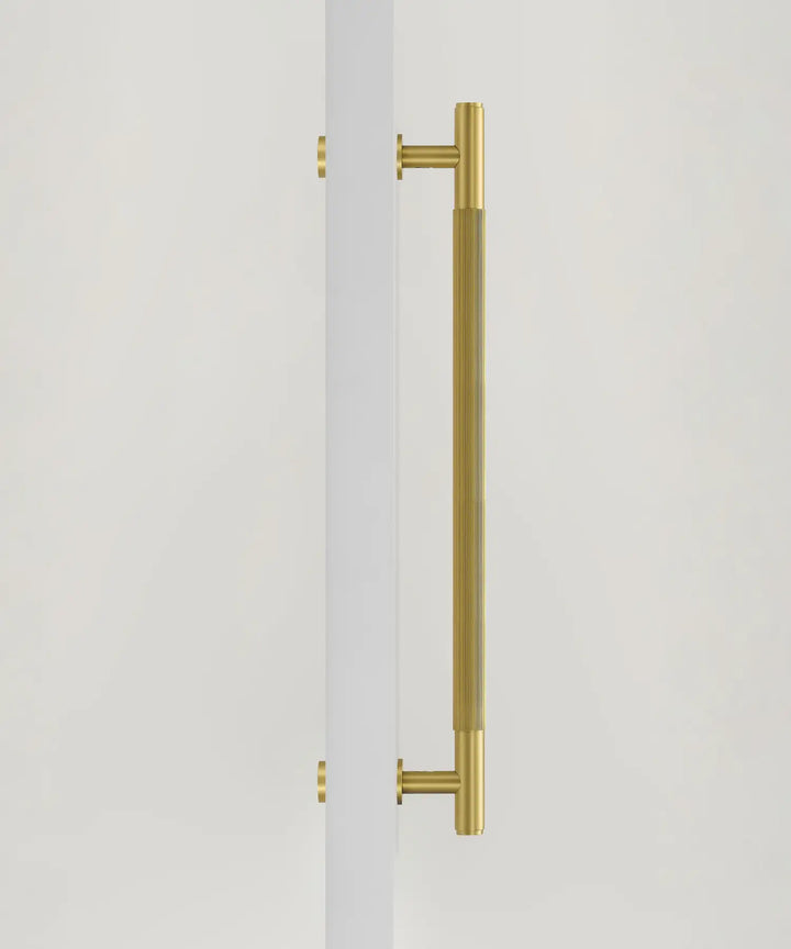 NIVA Solid Brass Door Pull Handle, premium door pull handles for wooden and glass door - Satin Brass