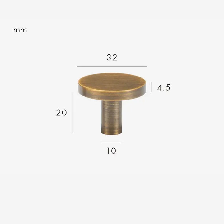OPUL Solid Brass Cabinet & Drawer Knob, premium brass cupboard knobs - Antique brass