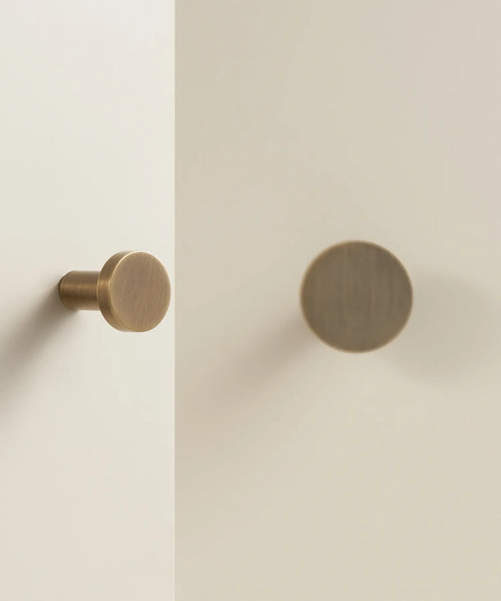 OPUL Solid Brass Cabinet & Drawer Knob, premium brass cupboard knobs - Antique brass