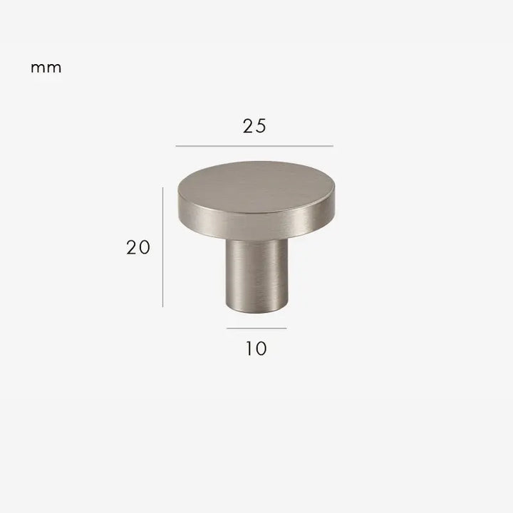 OPUL Solid Brass Cabinet & Drawer Knob, premium brass cupboard knobs - Silver
