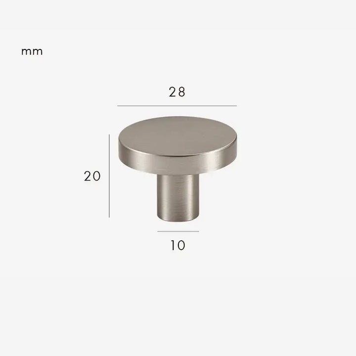 OPUL Solid Brass Cabinet & Drawer Knob, premium brass cupboard knobs - Silver