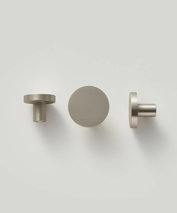 OPUL Solid Brass Cabinet & Drawer Knob, premium brass cupboard knobs - Silver