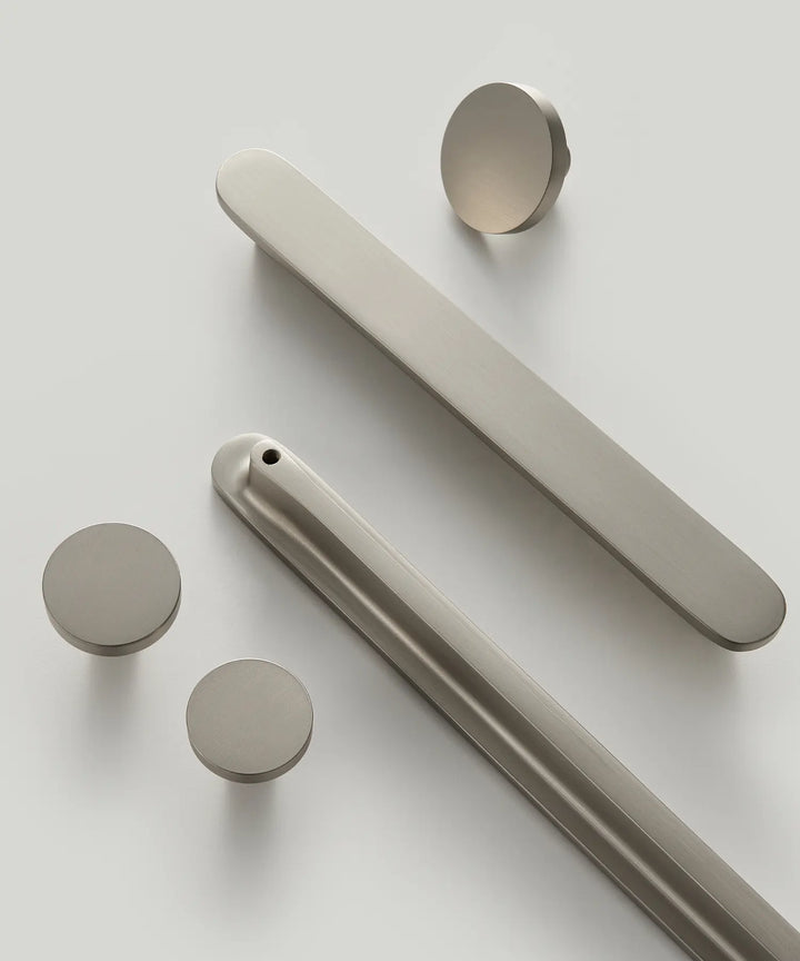 OPUL Solid Brass Cabinet & Drawer Knob, premium brass cupboard knobs - Silver