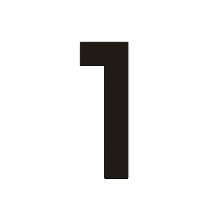 ORANA Matt Black Brass House Letters and numbers