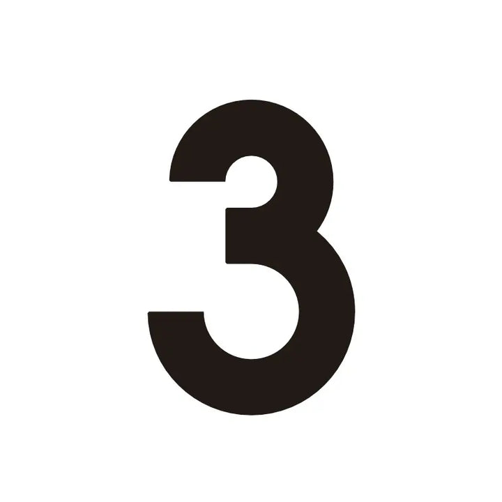 ORANA Matt Black Brass House Letters and numbers