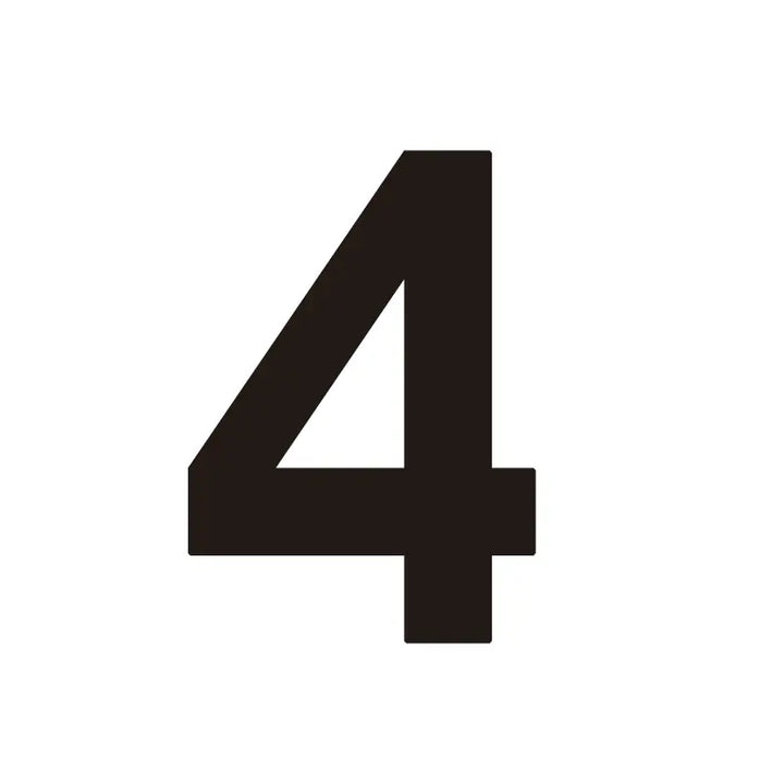 ORANA Matt Black Brass House Letters and numbers