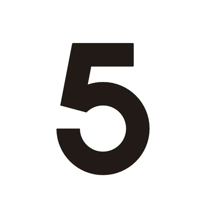 ORANA Matt Black Brass House Letters and numbers