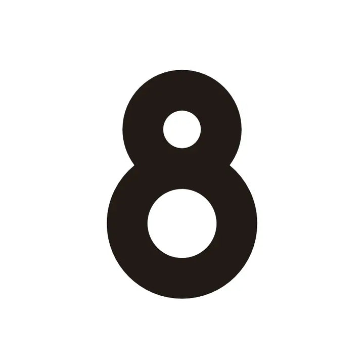 ORANA Matt Black Brass House Letters and numbers