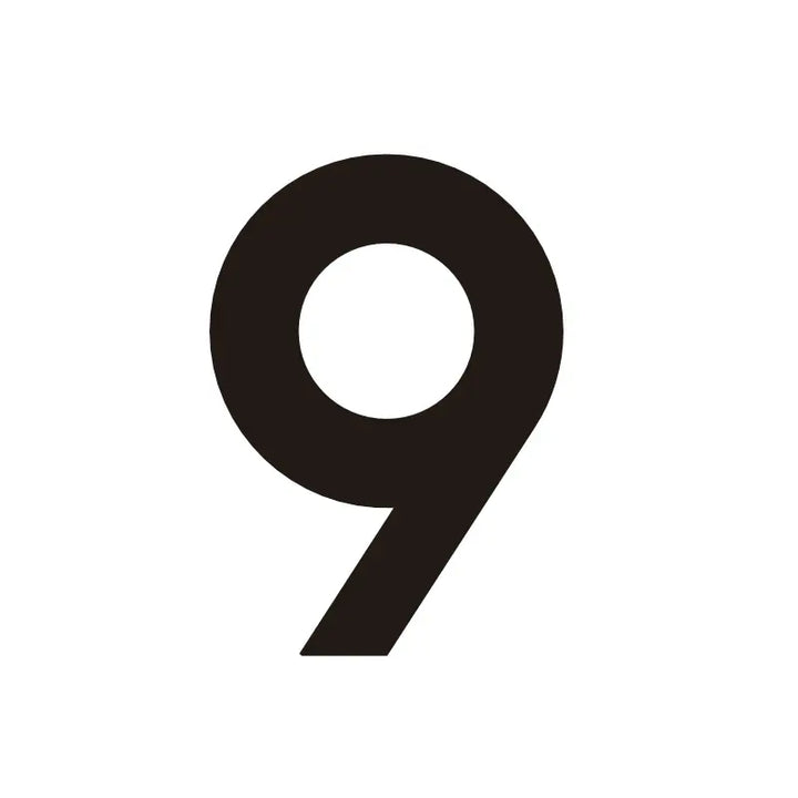 ORANA Matt Black Brass House Letters and numbers