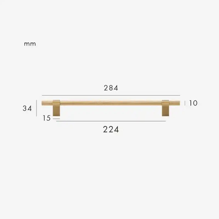 Premium RIVELLE Solid Brass Knurled Kitchen & Cabinet Handle