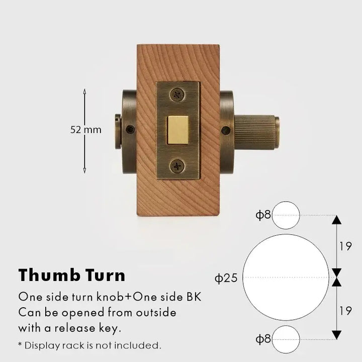 SOLUS Bathroom Thumb Turn Lock, Premium-quality solid brass construction, Ideal for bathrooms, WCs, privacy rooms, and meeting spaces