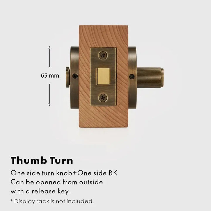 SOLUS Bathroom Thumb Turn Lock, Premium-quality solid brass construction, Ideal for bathrooms, WCs, privacy rooms, and meeting spaces