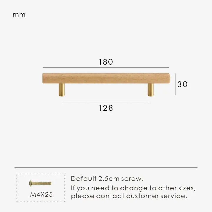 TEKEA Wood AND Brass Kitchen & Cabinet Handle. premium drawer handle. Premium cabinet handle. Suitable for kitchen handle, wardrobe, drawer and Cupboard.