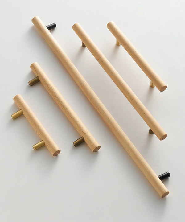 TEKEA Wood AND Brass Kitchen & Cabinet Handle. premium drawer handle. Premium cabinet handle. Suitable for kitchen handle, wardrobe, drawer and Cupboard.