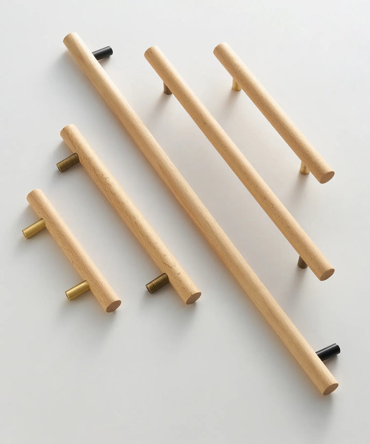TEKEA Wood AND Brass Kitchen & Cabinet Handle. premium drawer handle. Premium cabinet handle. Suitable for kitchen handle, wardrobe, drawer and Cupboard.