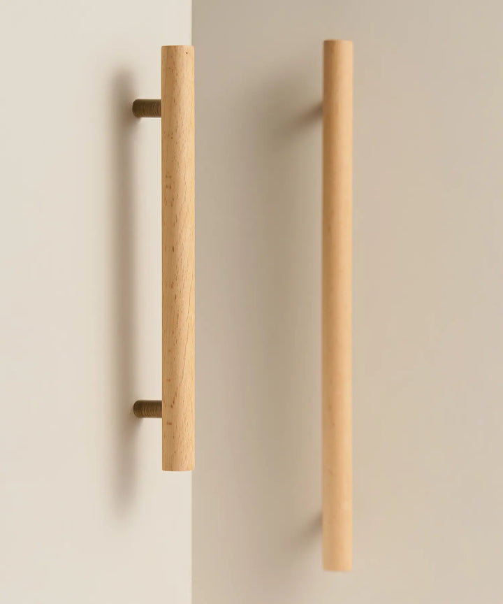 TEKEA Wood AND Brass Kitchen & Cabinet Handle. premium drawer handle. Premium cabinet handle. Suitable for kitchen handle, wardrobe, drawer and Cupboard.