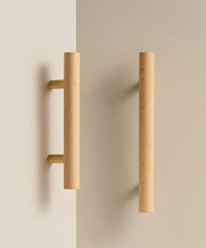 TEKEA Wood AND Brass Kitchen & Cabinet Handle. premium drawer handle. Premium cabinet handle. Suitable for kitchen handle, wardrobe, drawer and Cupboard.