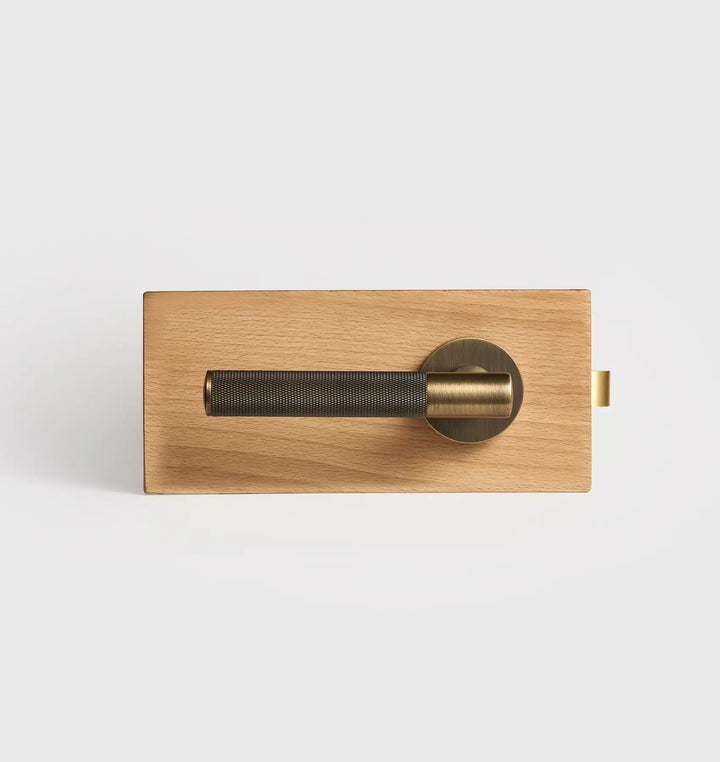Premium solid brass VERGE Knurled Lever Door Handles Set, suitable for privacy door handle, passage door handle, bathroom thumb turn handle, Mortise lock door handle