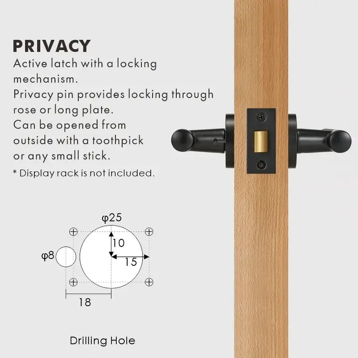 Premium solid brass VERGE Knurled Lever Door Handles Set, suitable for privacy door handle, passage door handle, bathroom thumb turn handle, Mortise lock door handle