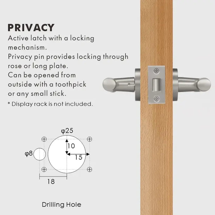 Premium solid brass VERGE Knurled Lever Door Handles Set, suitable for privacy door handle, passage door handle, bathroom thumb turn handle, Mortise lock door handle
