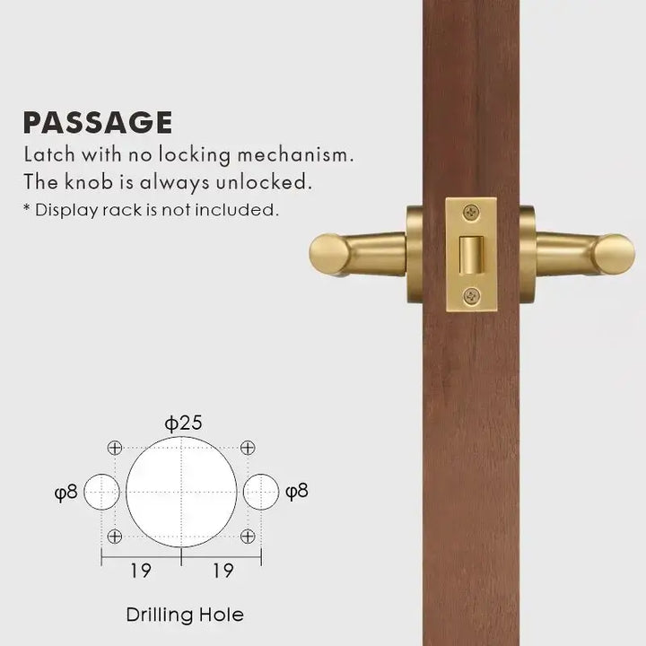 Premium solid brass VERGE Knurled Lever Door Handles Set, suitable for privacy door handle, passage door handle, bathroom thumb turn handle, Mortise lock door handle