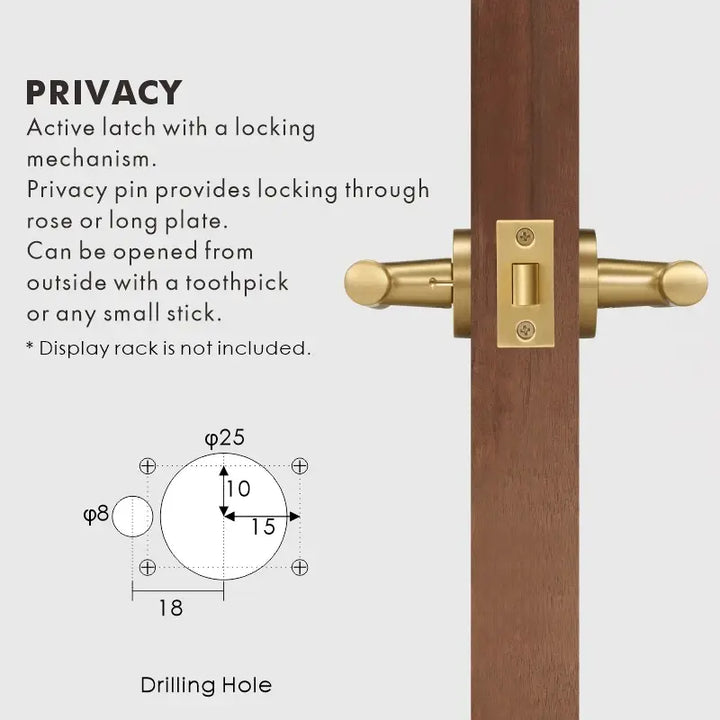 Premium solid brass VERGE Knurled Lever Door Handles Set, suitable for privacy door handle, passage door handle, bathroom thumb turn handle, Mortise lock door handle