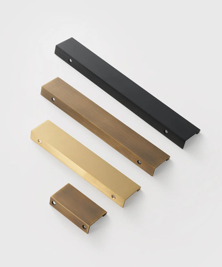 VISTRO Solid Brass Edge Pull Handle, premium, conceal handle, cabinet pull handle, wardrobe handle, Cupboard handles, extra long handle