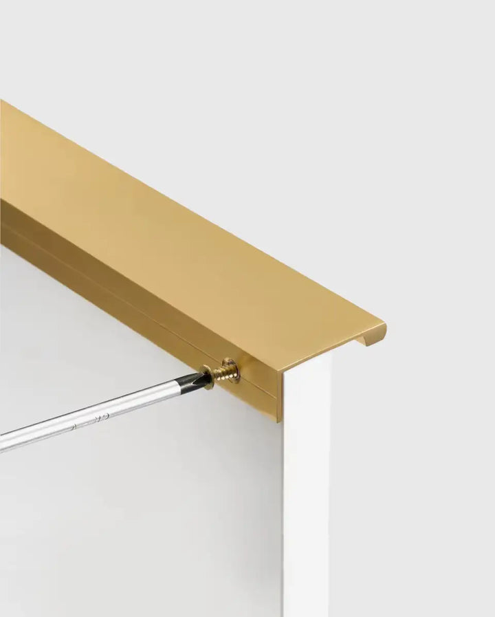 VISTRO Solid Brass Edge Pull Handle, premium, conceal, cabinet pull handle 