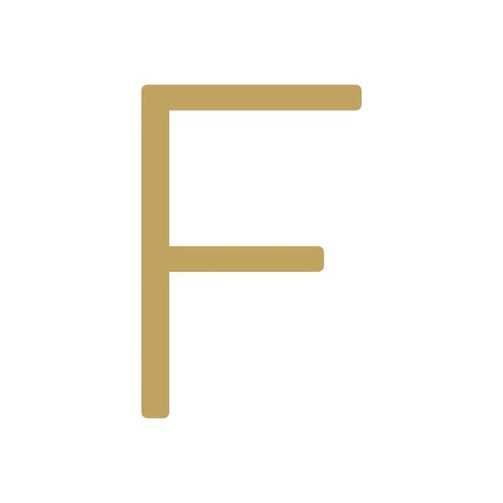ARIS Solid Antique Brass House Numbers & Letter F