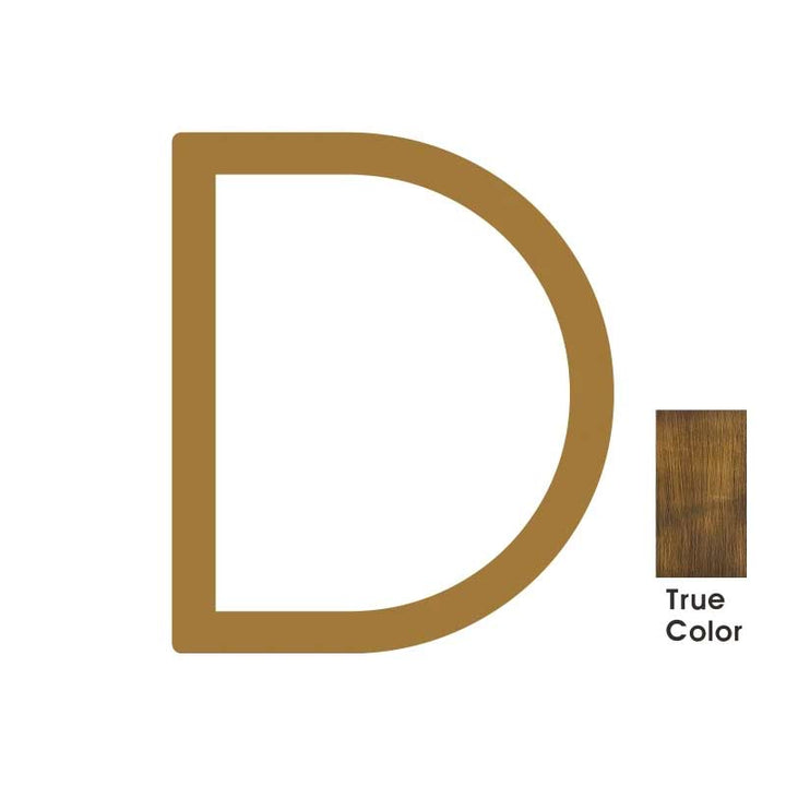 DARCY Solid Antique Brass House Letter D